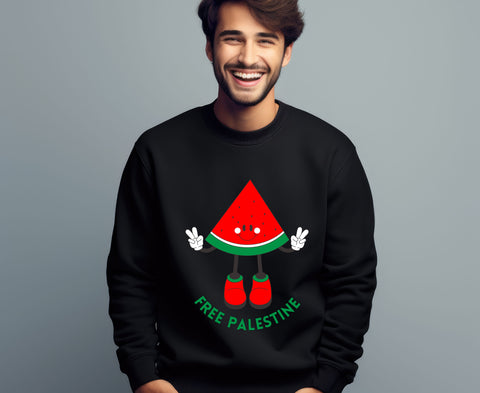 Front Print, FREE PALI WATERMELON - (Hoodies, Crewnecks)