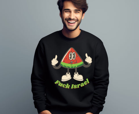 Front Print, Fuck Israel Melon- (Hoodies, Crewnecks)