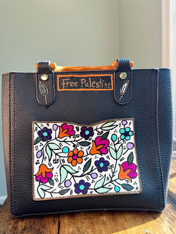 Floral Ceramics Painted Bag