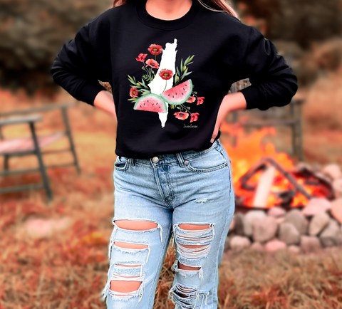 NEW- WATERMELON POPPY (Unisex Sweatshirt, long sleeve, Tshirt)