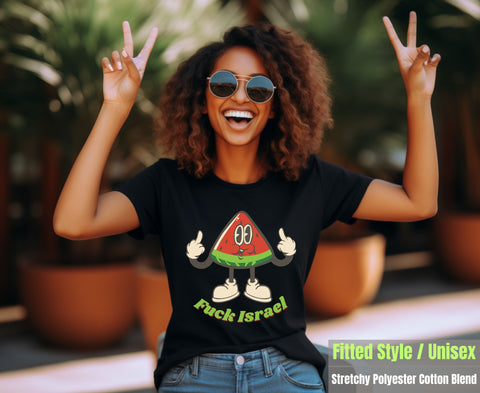 Front Print, Fuck Israel Melon - (T-shirts)
