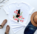 NEW- WATERMELON POPPY (BLACK Shirts - Unisex Styles & All colors)