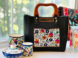 Floral Ceramics Painted Bag