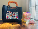 Floral Ceramics Painted Bag