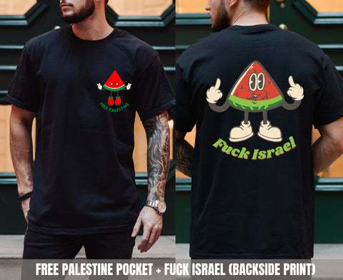 Free Pali (Pocket) / Fuck Israel (Back Print ) - T-shirts