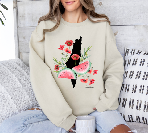 WATERMELON POPPY (Sweatshirt, long sleeve, Hoodies)