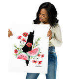 Watermelon Poppy- Poster