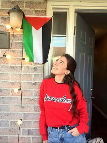 Jerusalem Palestine Keffiyeh Kuffiyeh sweatshirt crewneck 