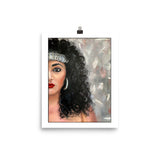 Portrait painting, printed poster, printed portrait painting, printed portrait poster, archival paper, palestinian woman, palestinian heritage, portrait and figure painting, alla prima, portrait impressionism, modern art, house art, wall art, cool art prints, cool art, emerging artist