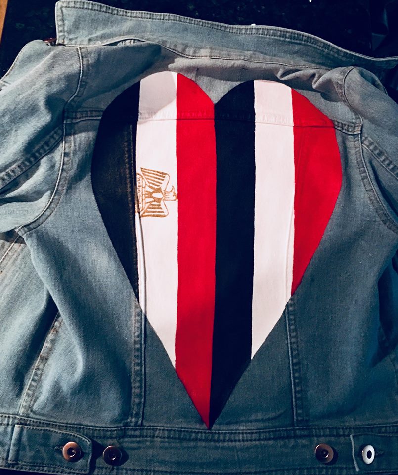 Louis Vuitton Custom Denim Jacket; Hand Painted; Art on denim